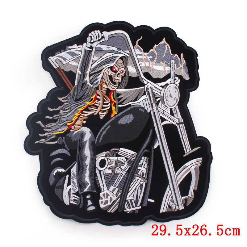 🏍️Patch Brodé Biker & Rock – Écusson Thermocollant ou à Coudre, Style Moto