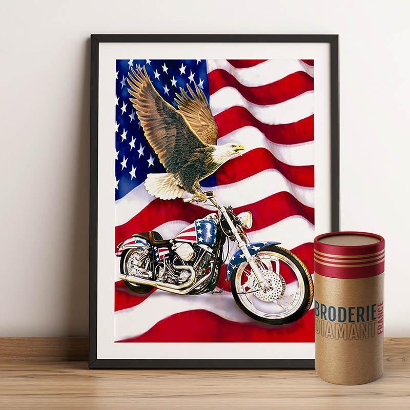 5D Eagle Motorcycle Decorative Painting Indoor