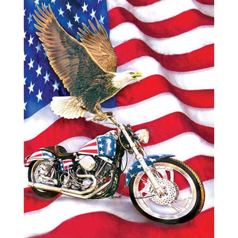 5D Eagle Motorcycle Decorative Painting Indoor